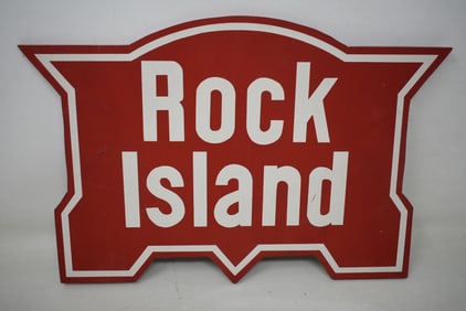Rock Island Railroad Wood Sign