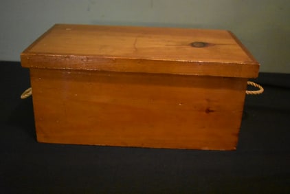 Vintage Pine "Maine State Prison" made Pine Storage Box