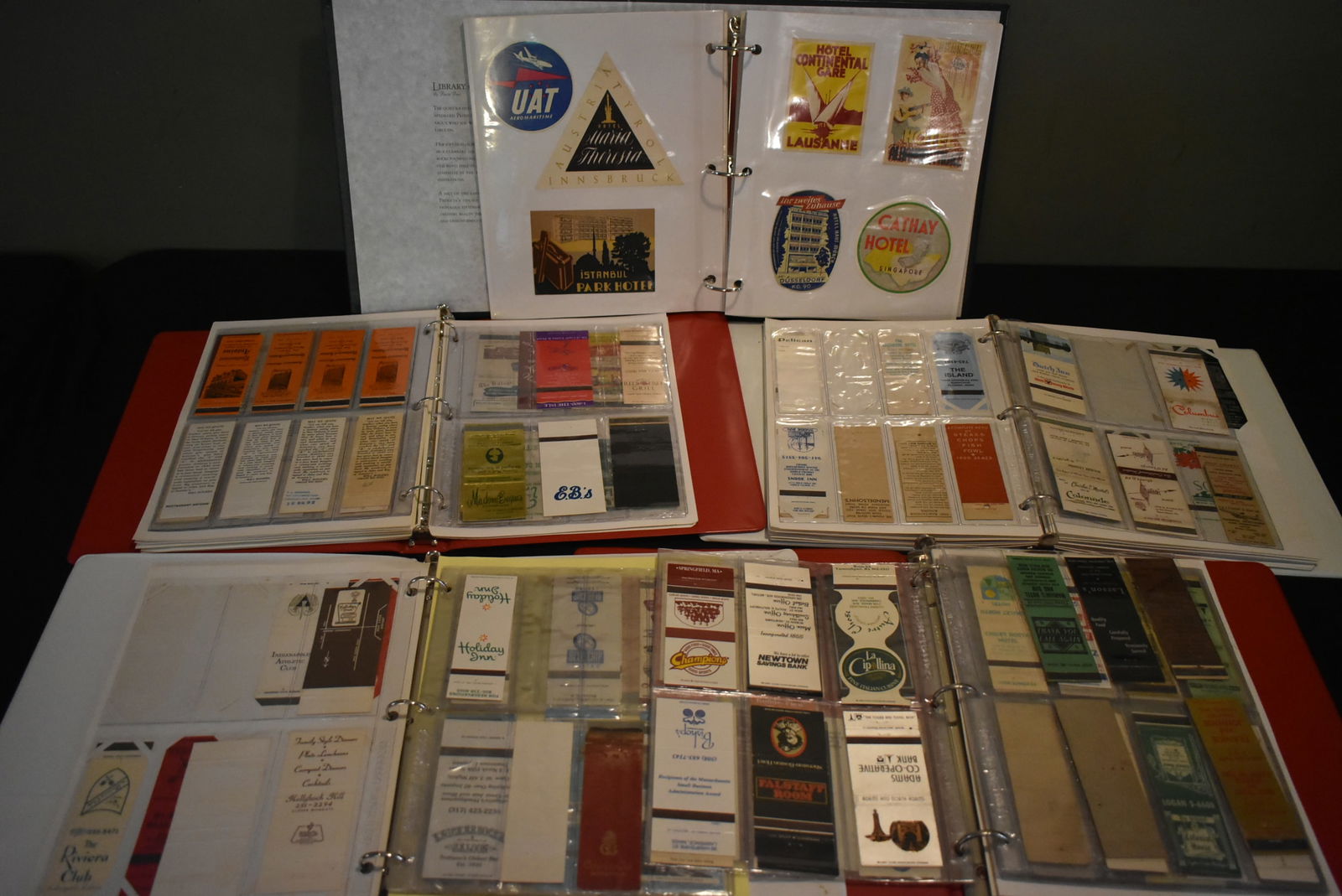 Binders of Vintage Luggage Labels & Matchbooks (1 of 6)