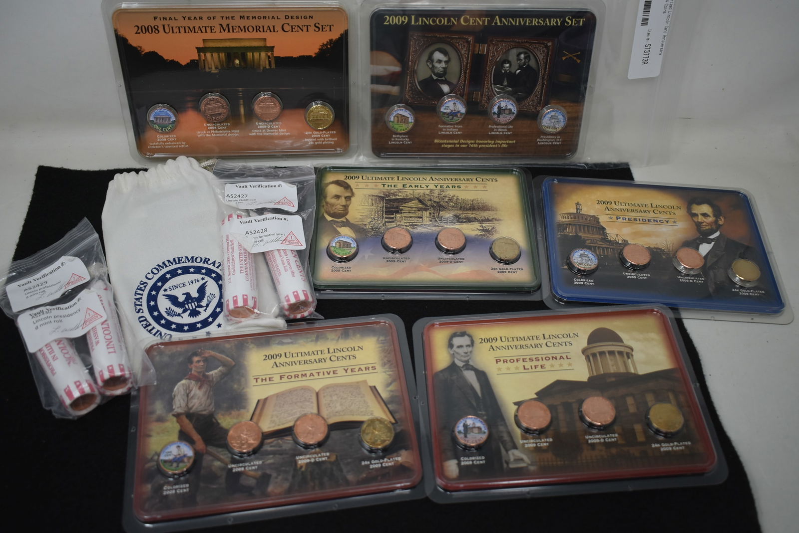 Lot of Lincoln Penny Commemorative Sets & Mint Rolls: A Group of Lincoln Penny Commemorative Sets & Mint Rolls, as shown.