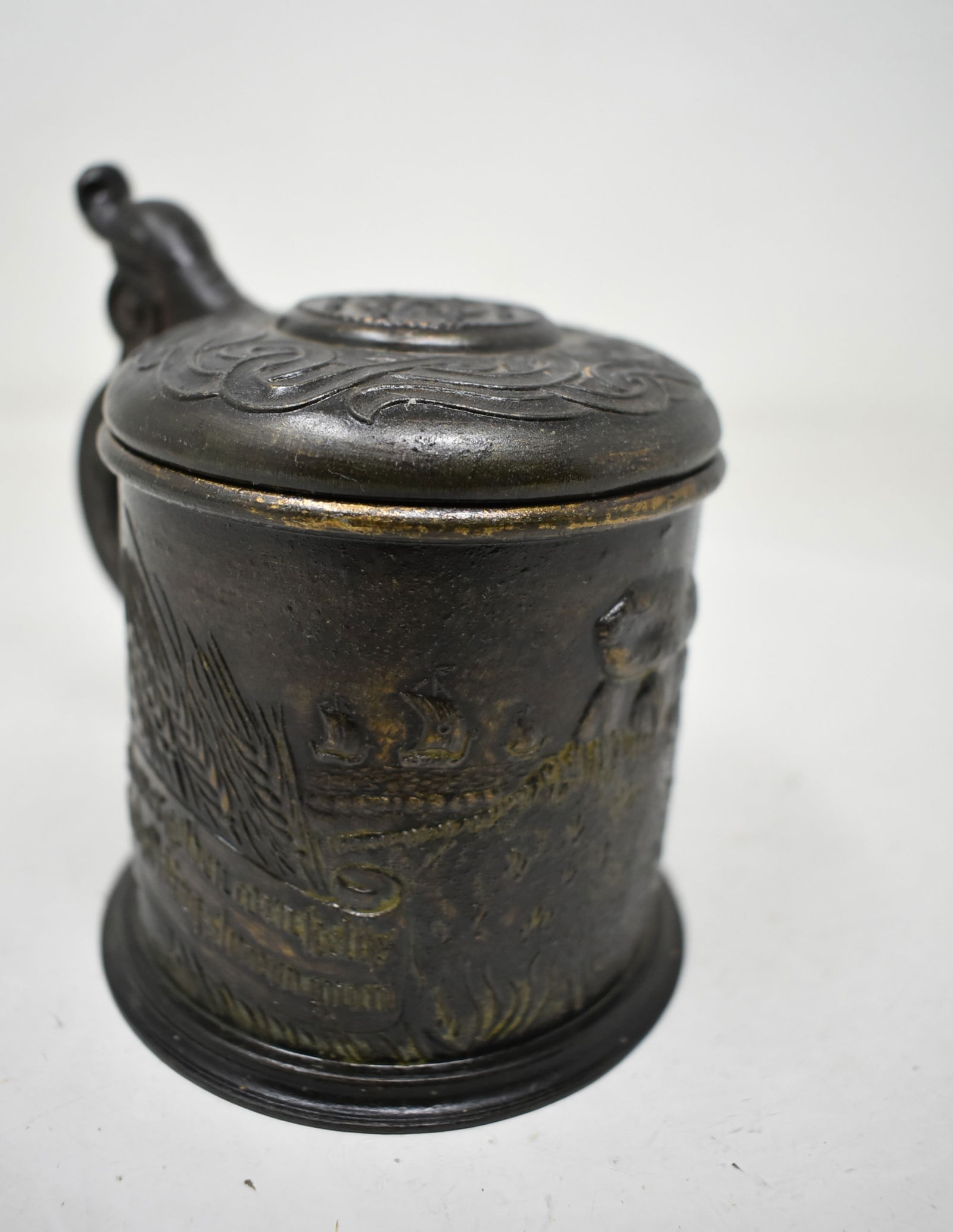 Edward EDW Aagaard Denmark 1/4 Liter Bronze Beer Stein (1 of 9)