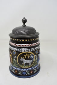 German Creussen Beer Stein 1/2 Liter Apostle Krug