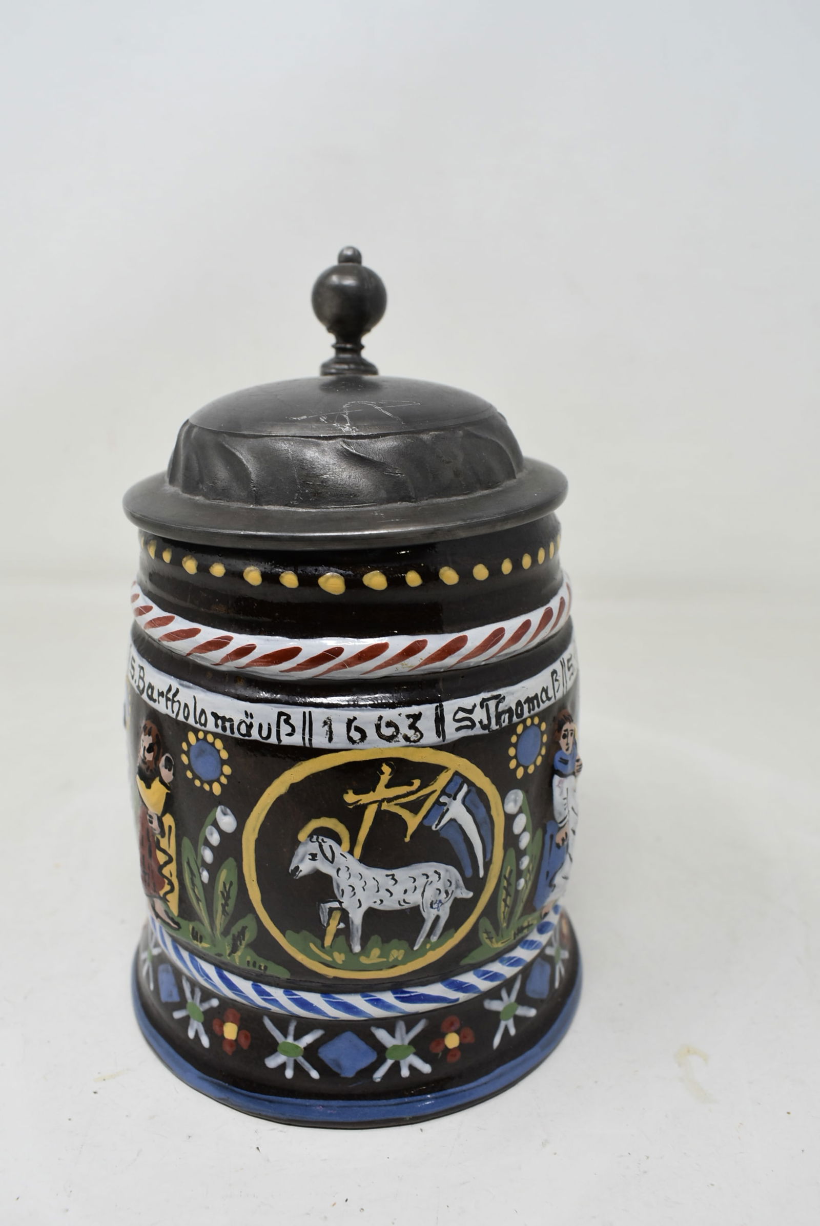 German Creussen Beer Stein 1/2 Liter Apostle Krug (1 of 7)