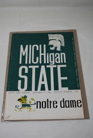 November 1964 Michigan State vs Notre Dame Football Program