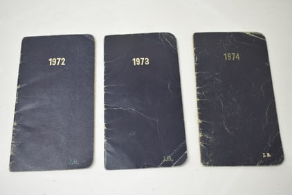 Lot of 3 Personal Planners Calendars from Jack Brickhouse Estate
