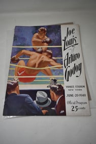 1940 Joe Lewis vs Arturo Godey Boxing Program