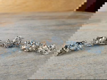 3 Pairs Vintage Rhinestone Earrings Sterling, Weiss, Kramer Clip On