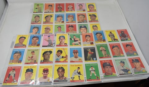 Group pf 45 Topps 1958 Baseball Cards