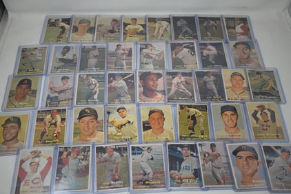 Group of 41 Topps 1957 Baseball Cards