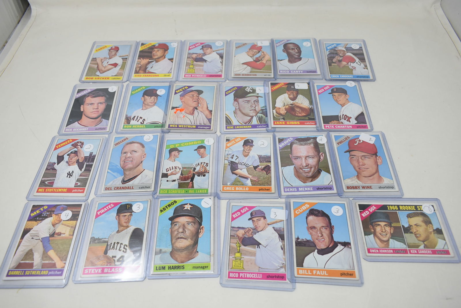 Group of 24 Topps 1966 Baseball Cards (1 of 6)