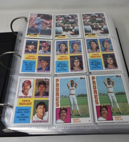 900+ Topps 1984 Baseball Cards in Binder