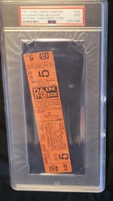 1917 World Series Phantom Ticket White Sox vs Giants PSA Graded