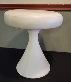 Vintage Mid-Century Hollen Inc White Tulip Stool