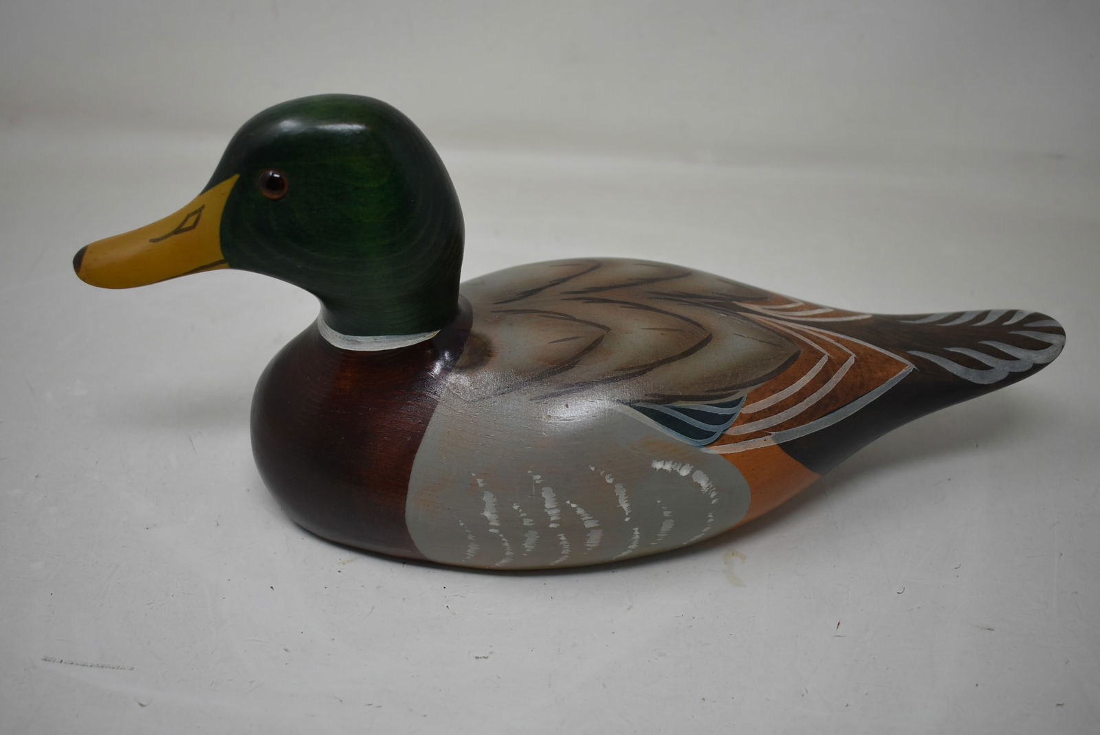 Bob May Big Sky Mallard Duck Decoy Signed Painted Wood (1 of 4)