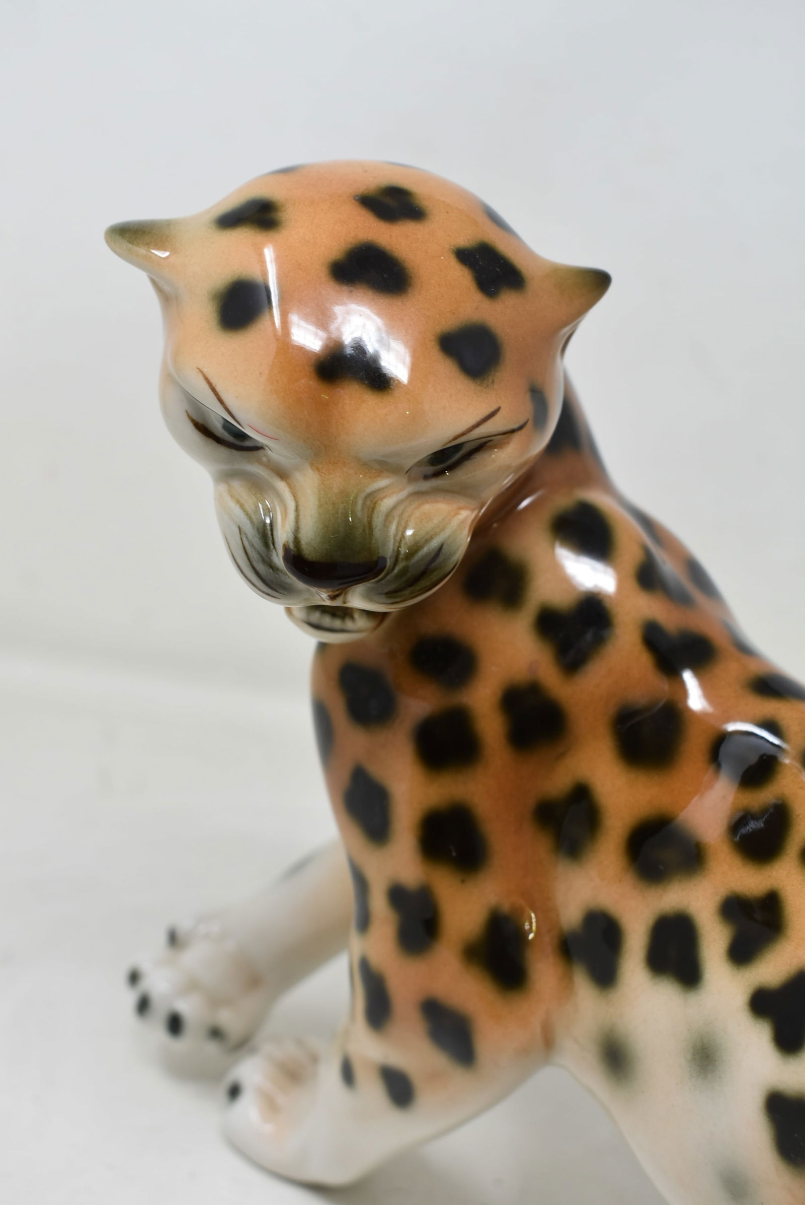 Royal Dux Porcelain 11" Leopard Figure - 2