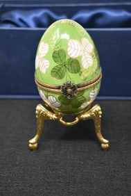 Limoges Faberge Imperial Clover Egg 732