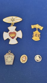 Collection of Vintage Masonic Odd Fellows Pins and Fobs