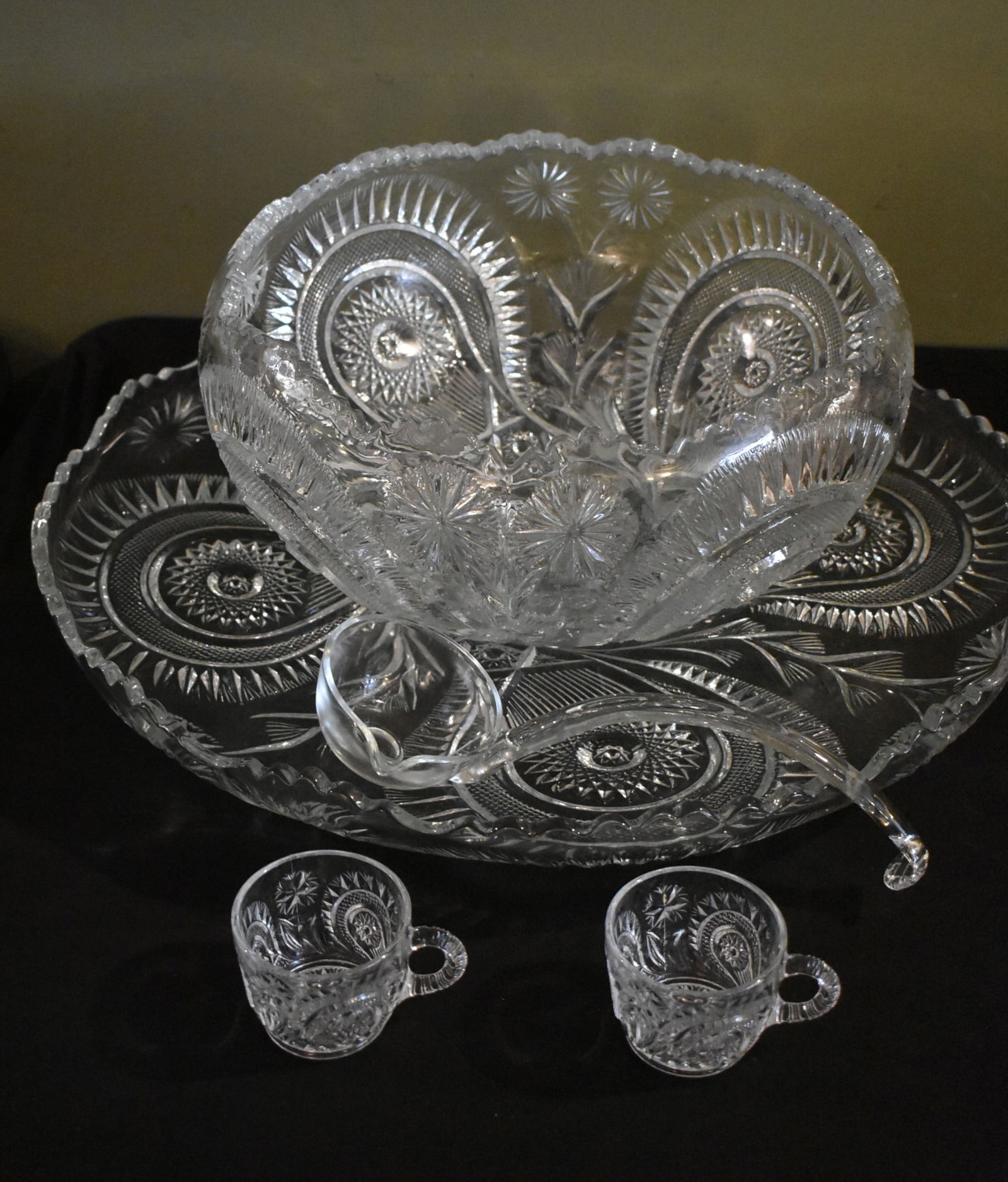 Large Vintage Punch Bowl Set (1 of 4)