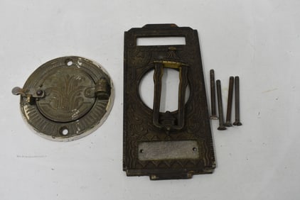 1880s Victorian Door Knocker and Peephole