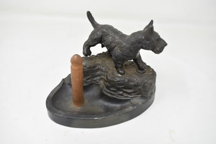 Metal Naughty Scottie Dog Pipe Rest Holder
