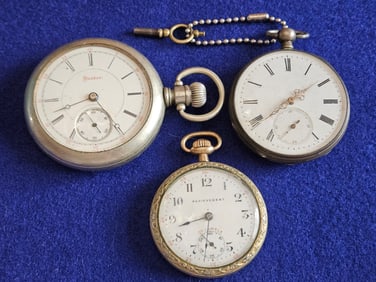 3 Vintage Pocket Watches