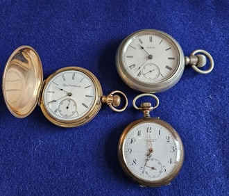 3 Vintage Pocket Watches