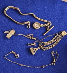 Group Of 4 Vintage Watch Fobs