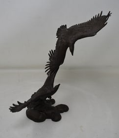 "Guardians of the Skies" Bronze Sculpture by Ronald Van Ruyckevelt