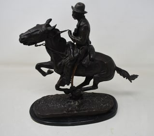 Frederic Remington "Trooper of the Plains" 12" Bronze Sculpture