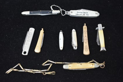 Lot of 9 Vintage Small & Mini Pocket Knives