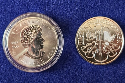 Lot of 2 .999.Silver 1oz Coins Rounds