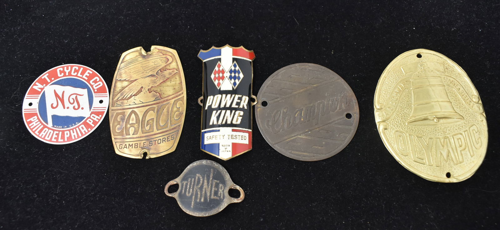 6 Vintage Bicycle Head Badge Tags (1 of 4)