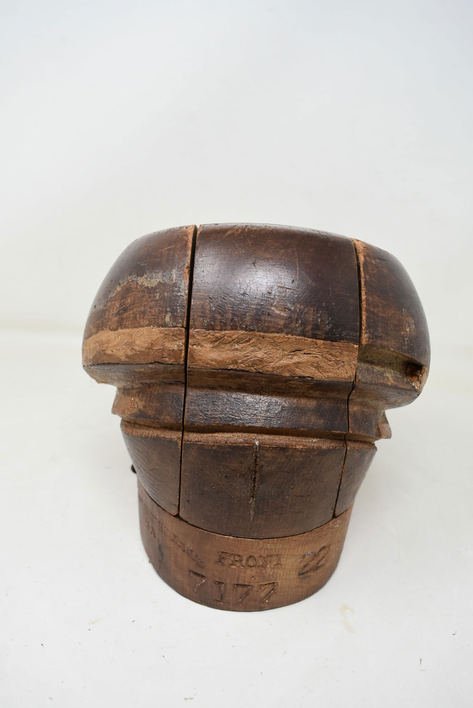 Old Wood Hat Form Block #7177 Empire Hat Block Co. (1 of 5)