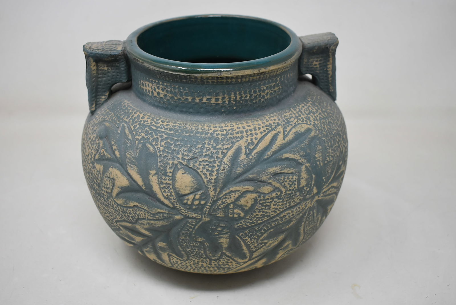 Red Wing Pottery Union Stoneware Brush Ware Oak Leaf Vase (1 of 6)