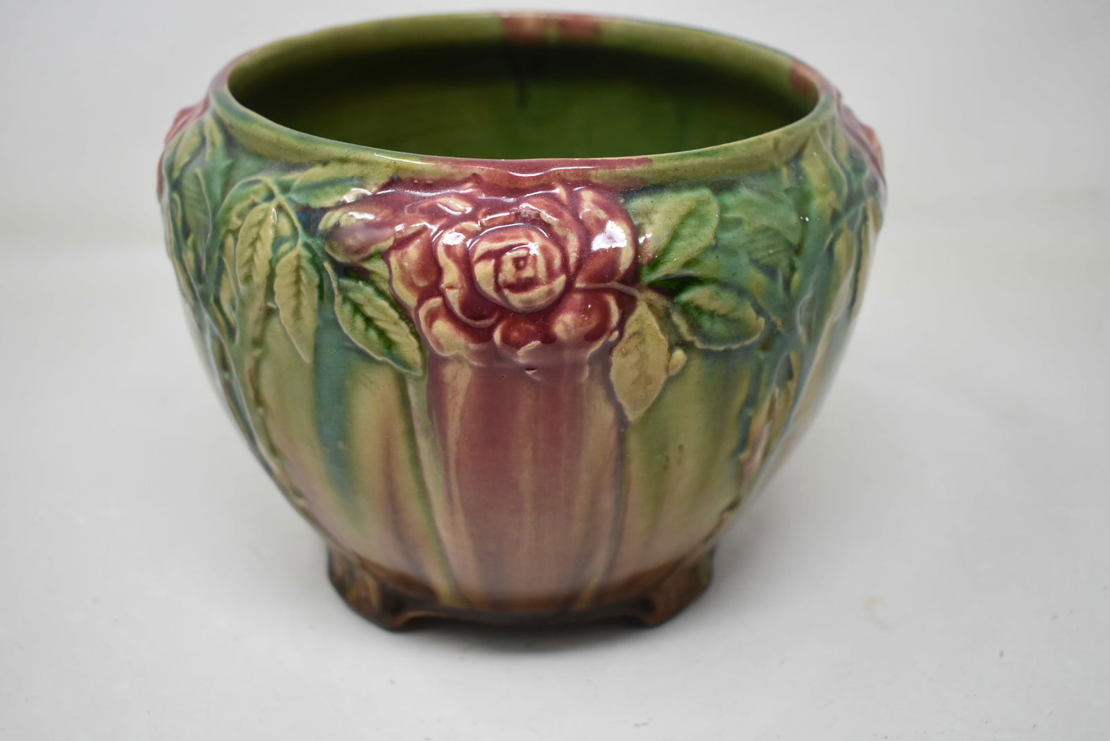 Weller Pink and Green Roses 8" Planter (1 of 5)