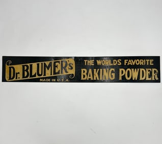 Dr. Blumer's the Worlds Favorite Baking Powder U.S.A Antique Tin Sign