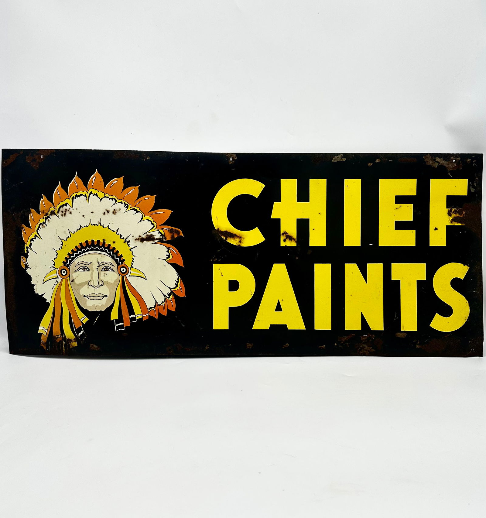 Chief Paints Vintage 28x12 Tin Sign (1 of 12)
