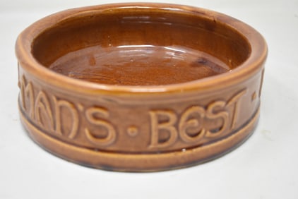 McCoy Dog Bowl "Man's Best Friend" c1940s
