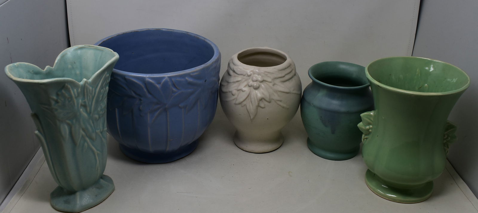 Lot of 5 Pieces McCoy and Weller Pottery (1 of 8)