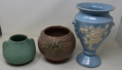 Lot of 3 Pieces McCoy and Weller Pottery