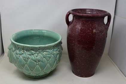 2 Large Pottery Pieces