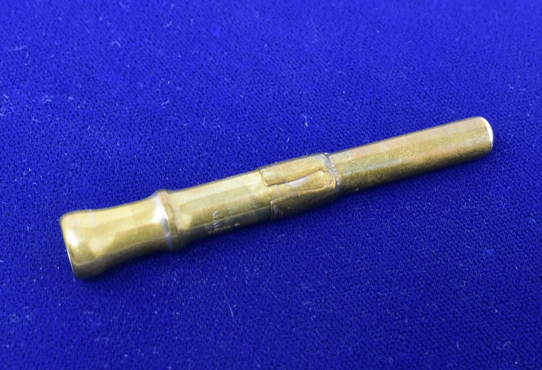 Antique Brass English Cigar Punch: Antique Brass English Cigar Punch, 3", marked Made in England.