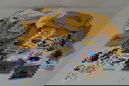 Large Lot of Vintage World of Wheels, etc, Metal Registration Plates NEW