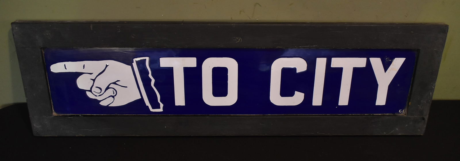 "To City" Vintage Porcelain Subway Sign (1 of 4)