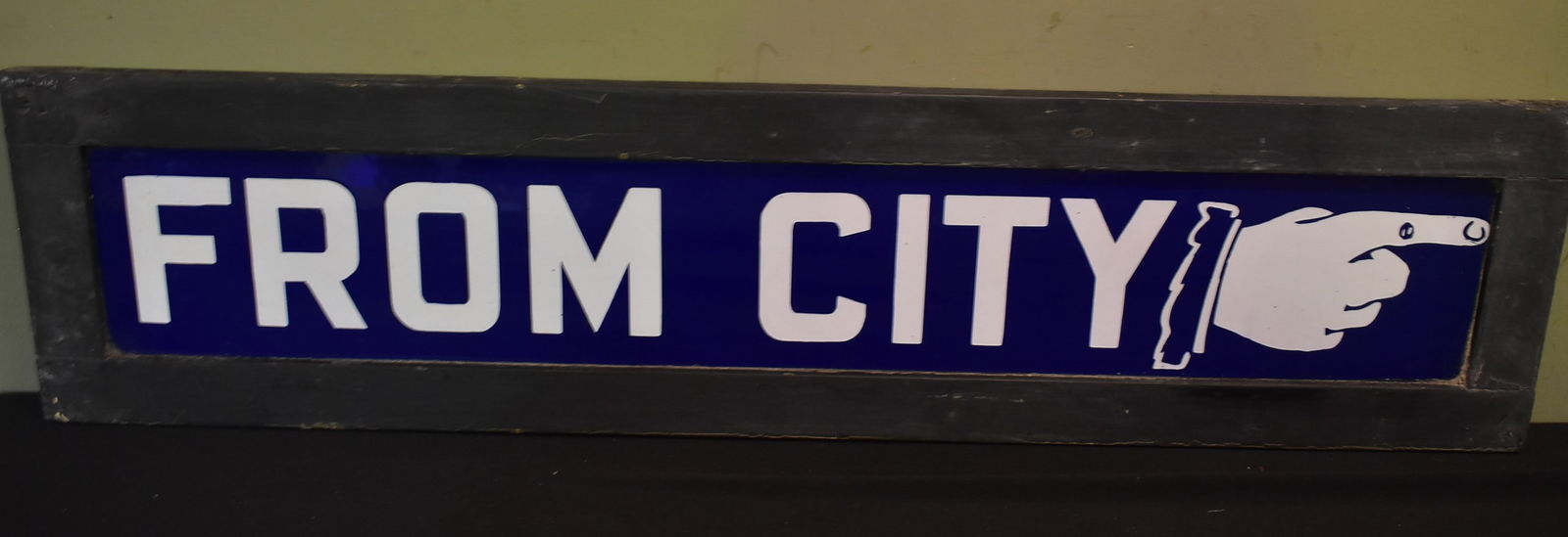 "From City" Vintage Porcelain Subway Sign (1 of 3)