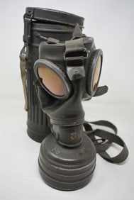 Original WWII Gas Mask and Canister
