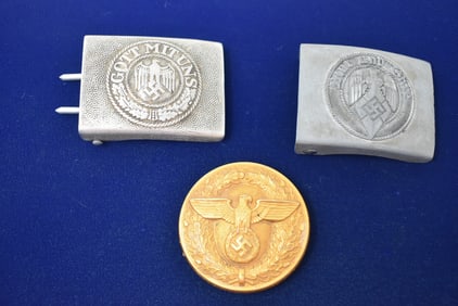 3 WWII German Belt Buckles
