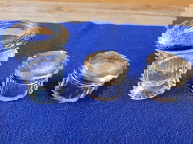 Vintage Dresser Jars with.Sterling Lids