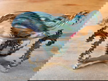 Beautiful Art Glass Vase signed Solis