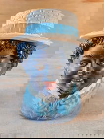 Vintage Tobacco Jar Black Man